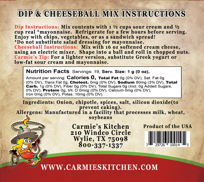 Fire Roasted Jalapeno Dip Mix