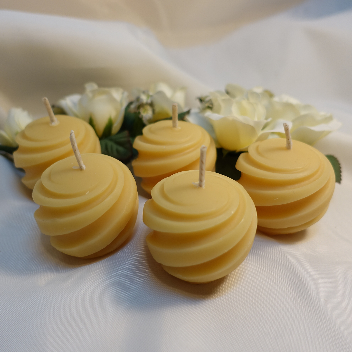 Swirl Beeswax Votive