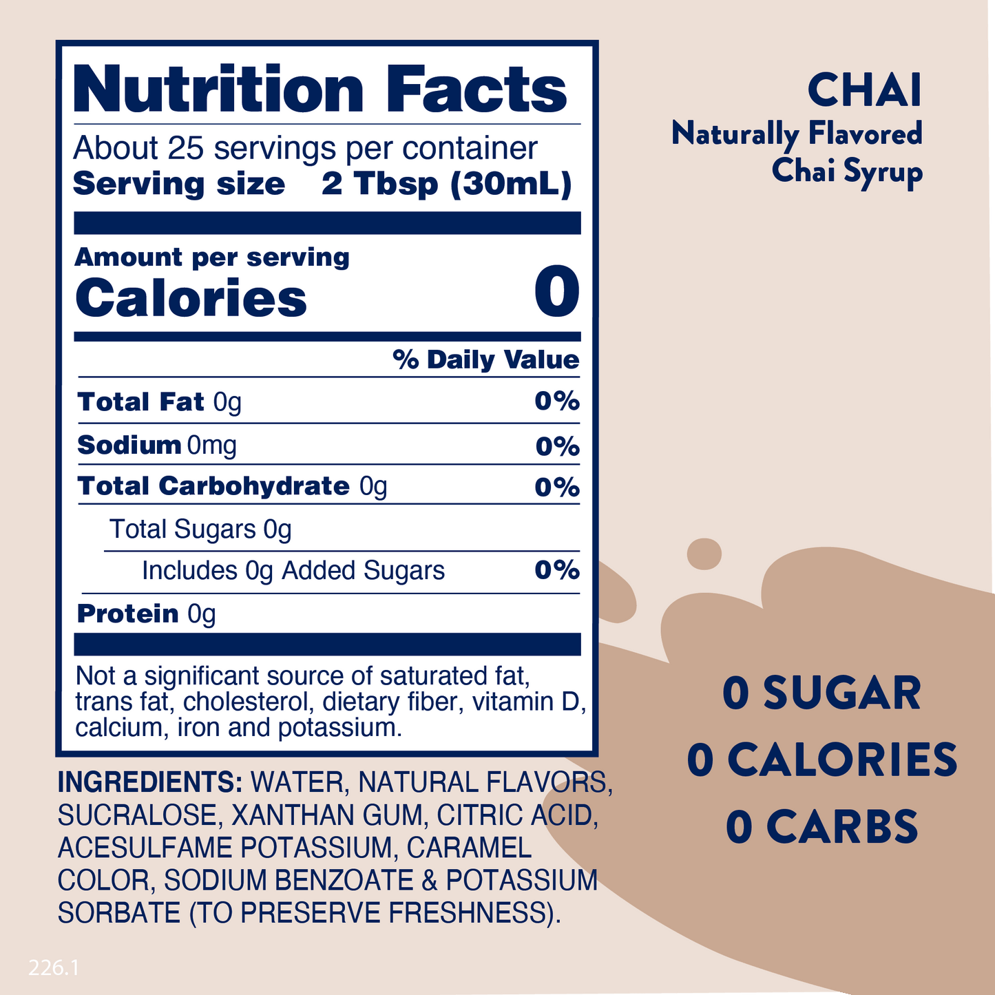 Sugar Free Chai Syrup