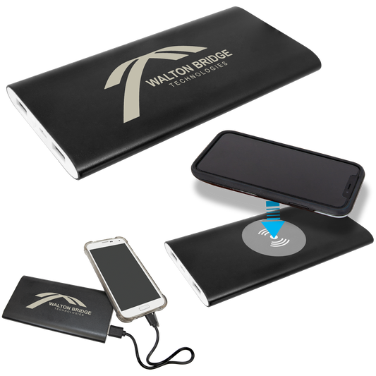 Custom Engraved Power Bank/Wireless Charger 8000MAH