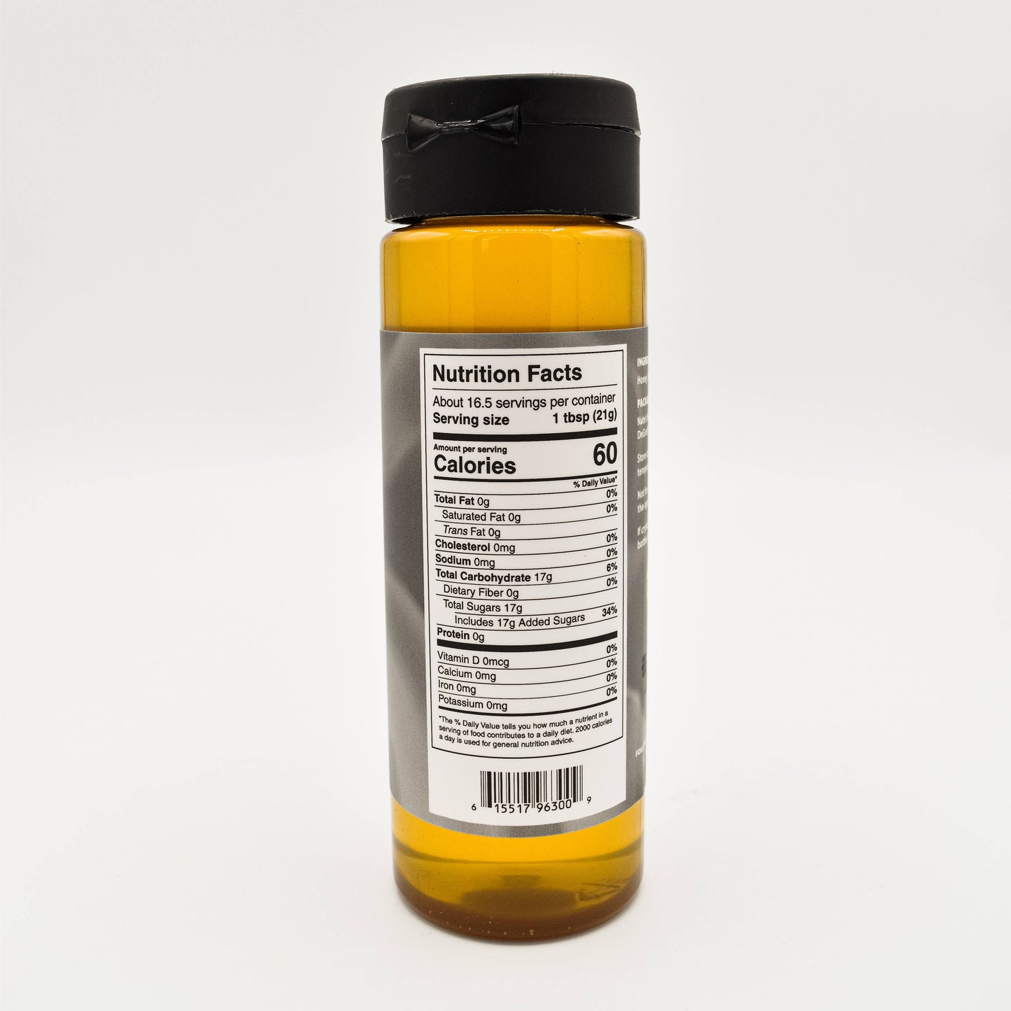 Smoked Honey, Plastic Squeeze Bottle 12oz