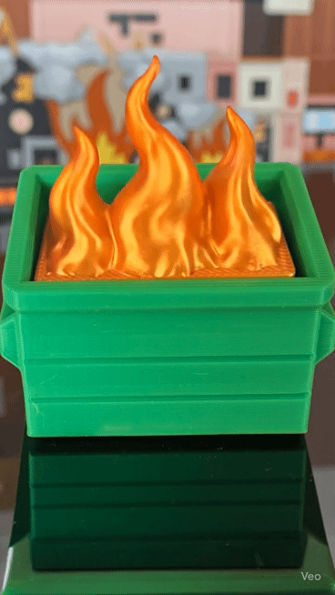 Dumpster Fire Keychain Clicker